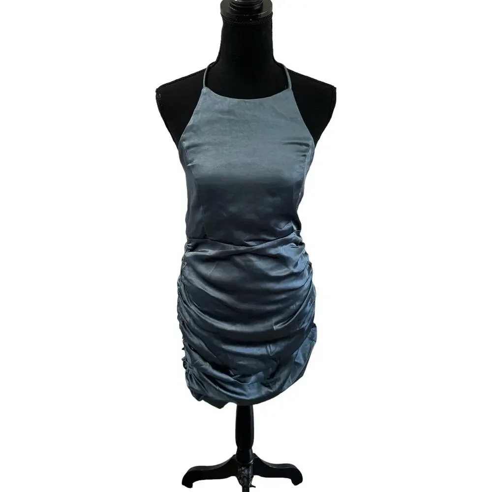 NWT! Line & Dot Mai Mini Dress in Steel Blue - Size XS - Picture 7 of 10